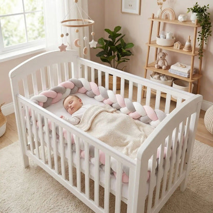 tour de lit bébé tressé | Velours Respirant