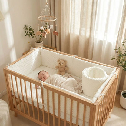 bebe-endormi-dans-son-lit-avec-tour-de-lit-pour-bebe