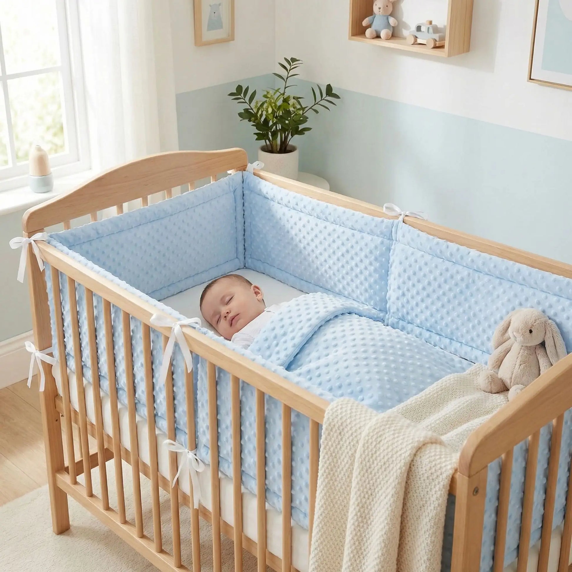 bebe-endormi-dans-tour-de-lit-pour-bebe-bleu