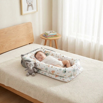 bébé endormi dans réducteur de lit évolutif