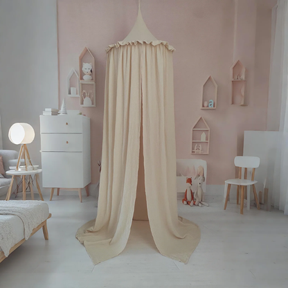 ciel-de-lit-bebe-beige-pour-decoration-chambre-enfant