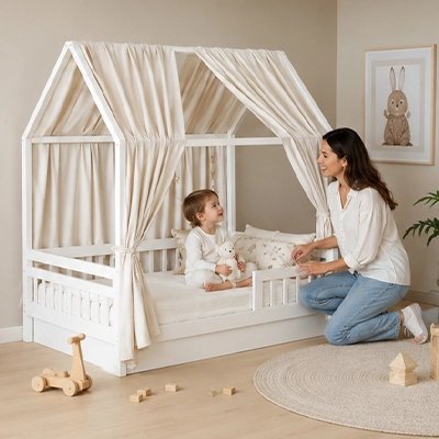 Ciel de lit enfant cabane
