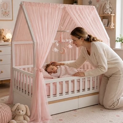 Ciel de lit enfant décoratif pour chambre bébé