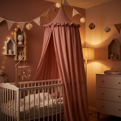 Ciel de lit  tissu mousseline