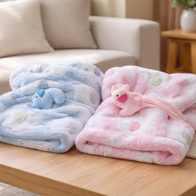 couverture bébé motif elephant