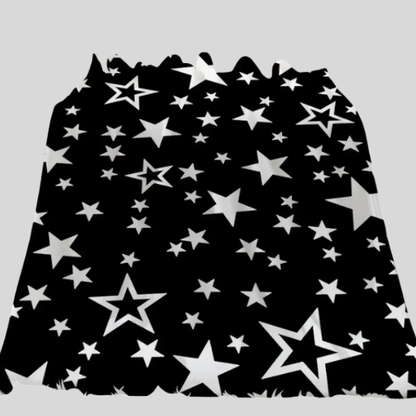 couverture-etoile-bebe-noir-etoiles-blanches-douce