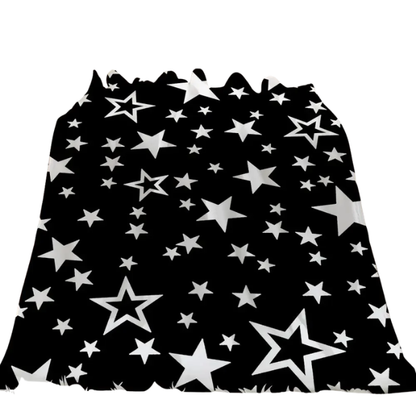 couverture-etoile-bebe-noir-etoiles-blanches