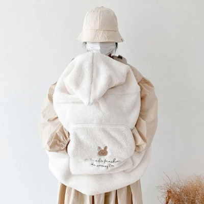 couverture bébé en polaire lapin portable 