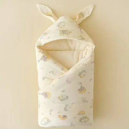 couverture emmaillotage hiver motif lune
