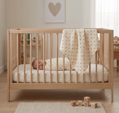 couverture mousseline bébé cœurs chambre bébé naturelle