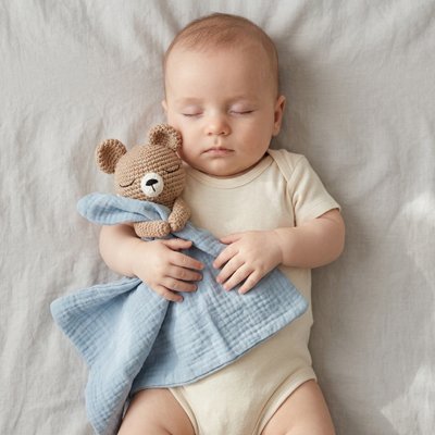 Doudou bebe bleu