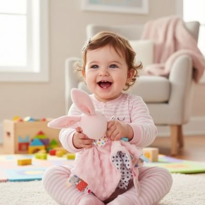 Doudou bebe tissu ultra-doux
