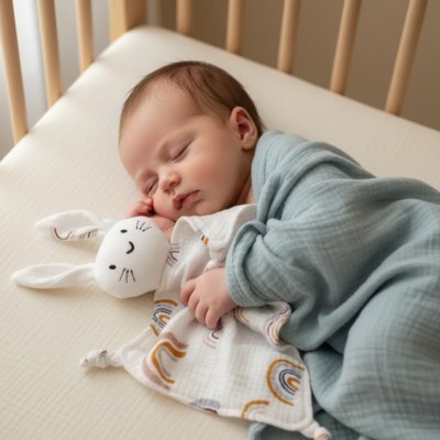 Doudou lapin en coton pour moments calins