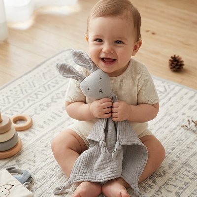 Doudou lapin pour apaiser bébé