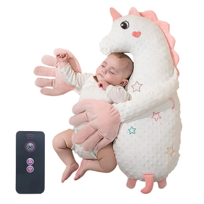 doudou 2 en 1 intelligent avec telecommande pour bebe rose