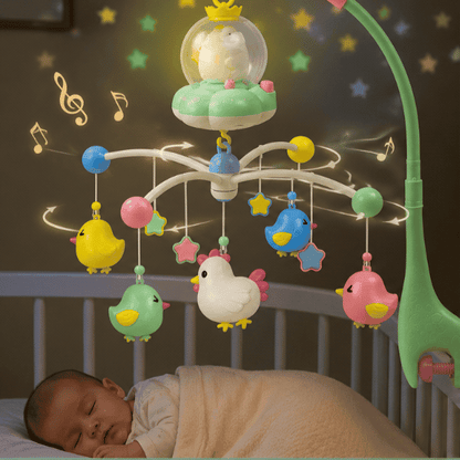 mobile lit bébé musical et lumineux - Nuit Magique™
