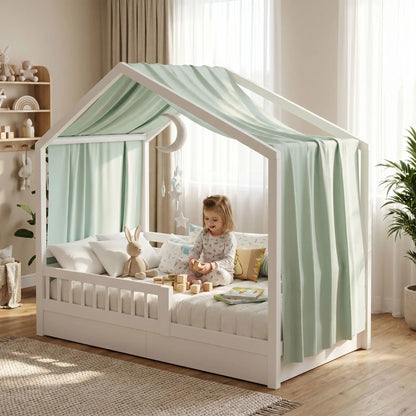 Ciel de lit cabane | Vert sauge