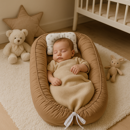 Réducteur de lit bébé | Marron
