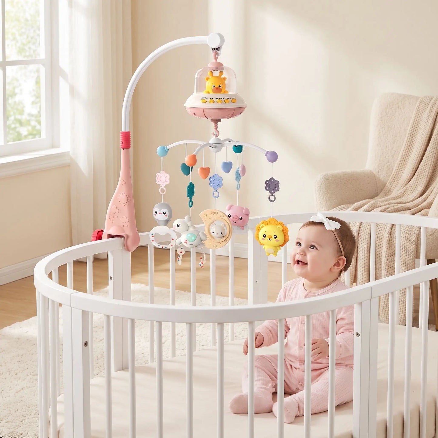 Mobile Musical Bébé – Projecteur d'Étoiles et Télécommande