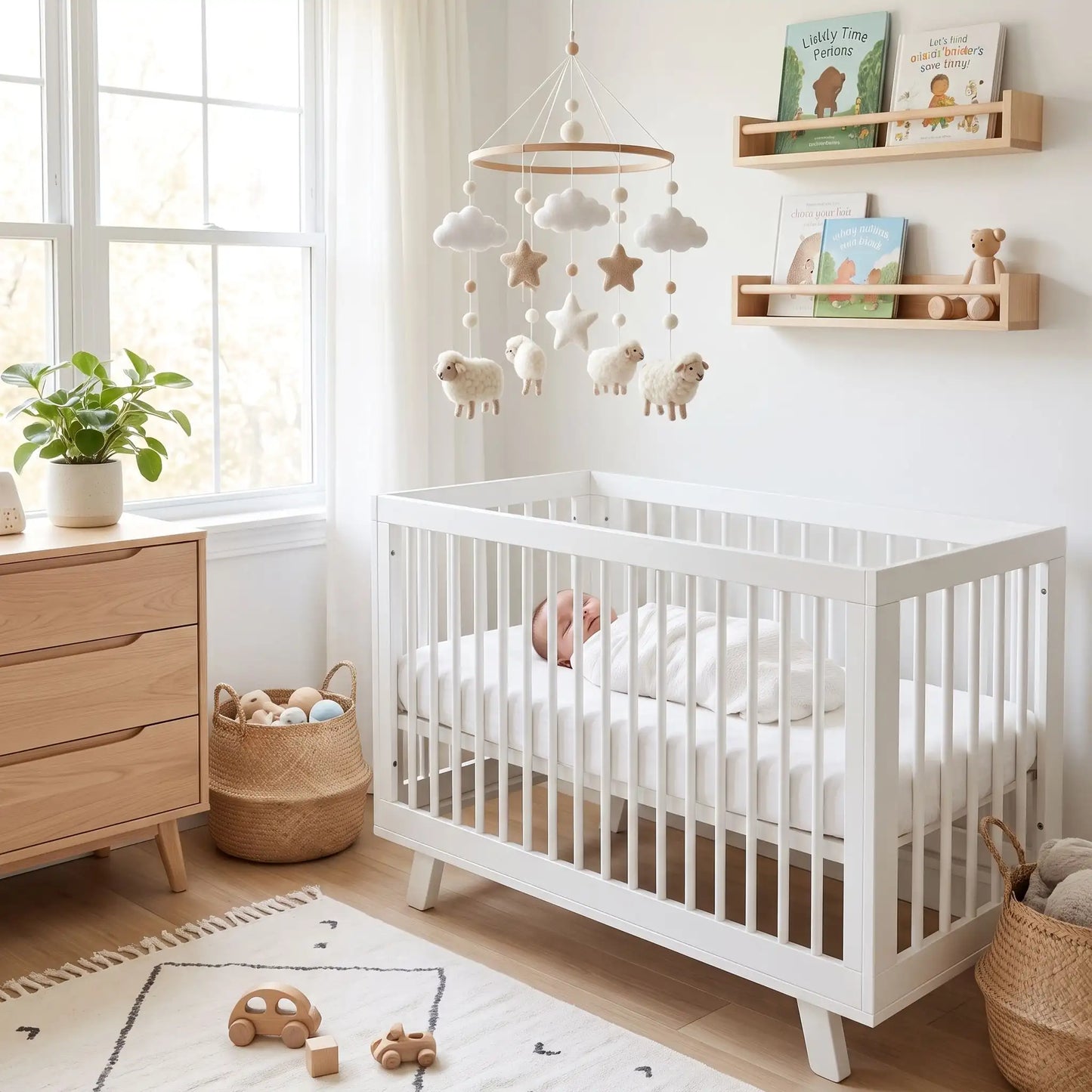 Mobile Bois Bébé Artisanal – Éveil et Sommeil Apaisé