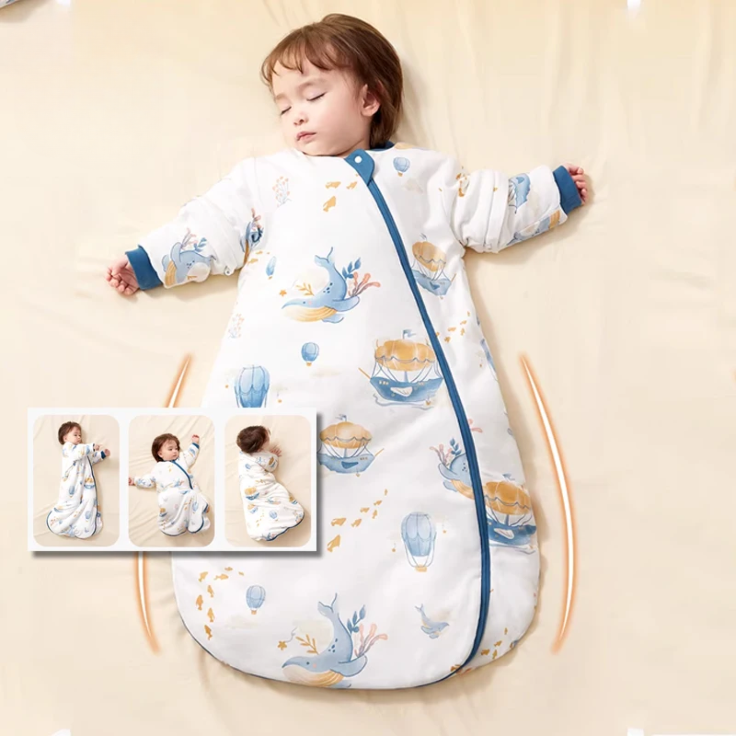 gigoteuse bebe hiver avec fermeture éclair sécurisée en coton