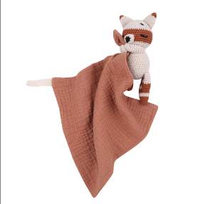 Doudou Plat 2-en-1 Éveil Bébé Fibres Naturelles | Apaisant