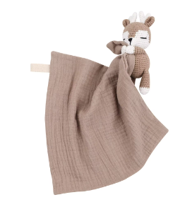 Doudou Plat 2-en-1 Éveil Bébé Fibres Naturelles | Apaisant
