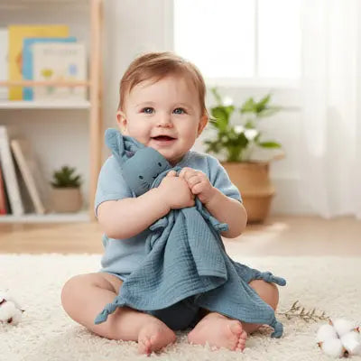 doudou bebe lapin bleu