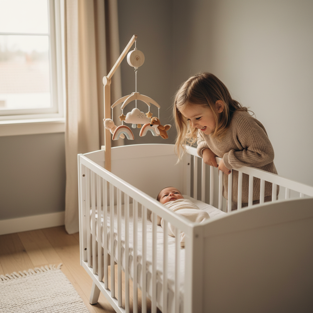 Mobile bébé et grand frère ou sœur