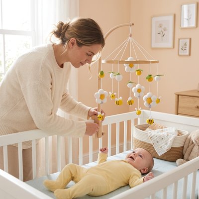 Mobile bébé en bois