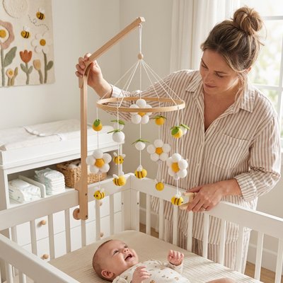 Mobile bébé support suspendus 