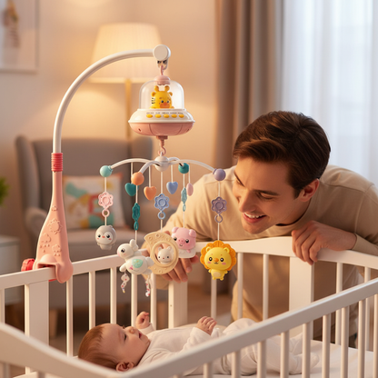 Mobile musicale bébé avec parent
