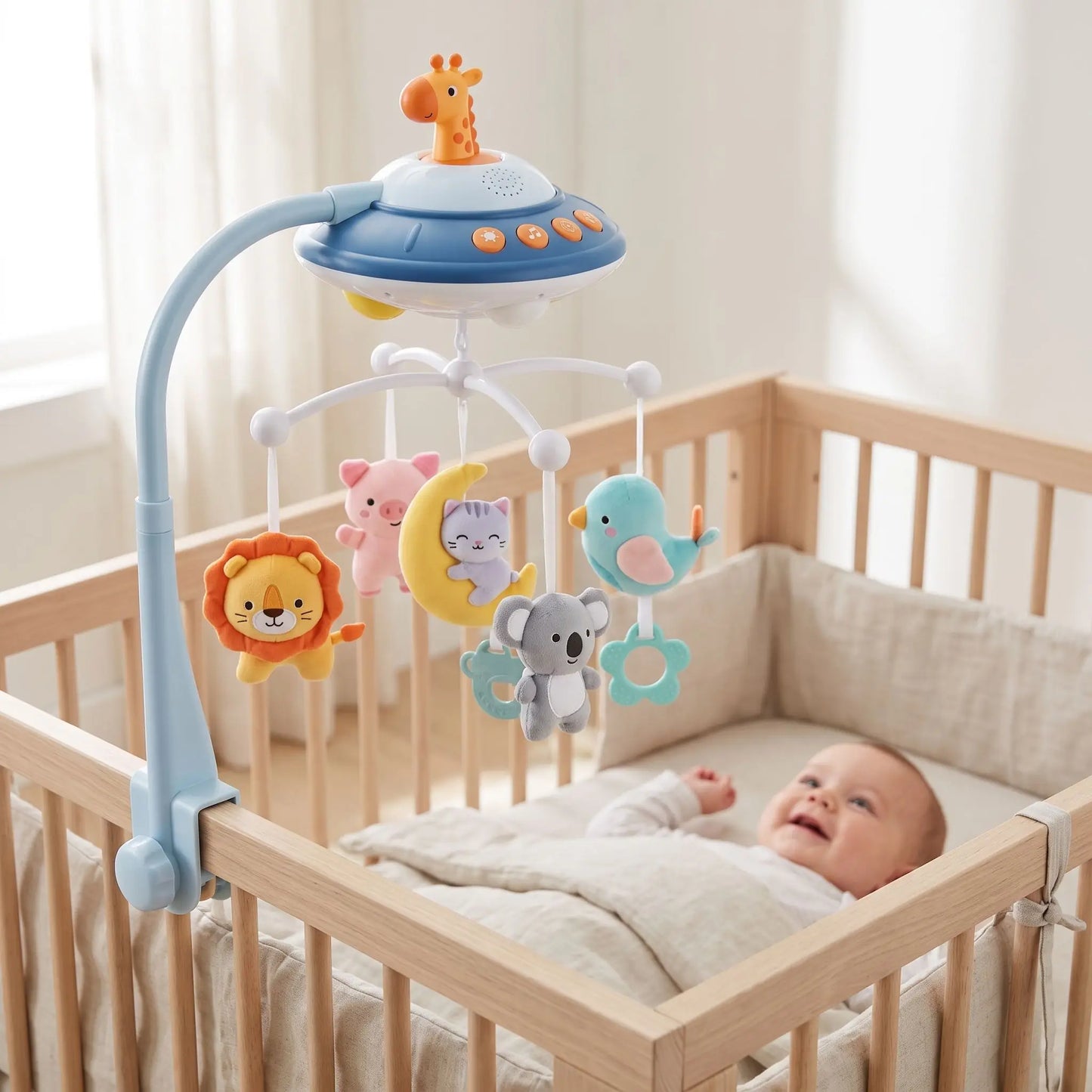 Mobile musicale bébé | avec projection étoilée