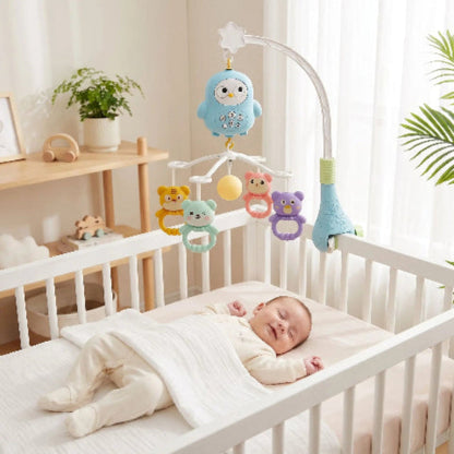 mobile musical bébé garçon, bébé couché
