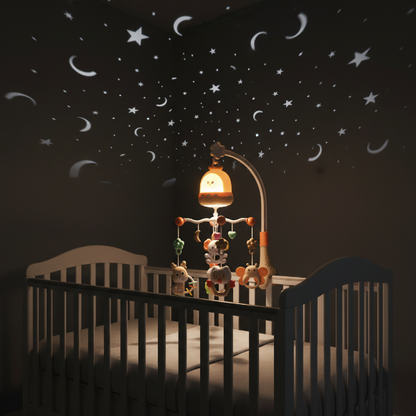 mobile pour lit bébé, musique et lumière Projection nocturne