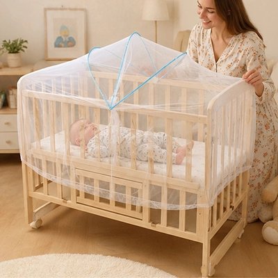 Moustiquaires lit bebe support 3D 