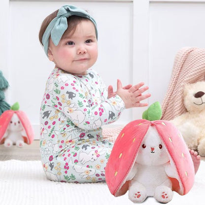 peluche lapin colorée pour bebe assis