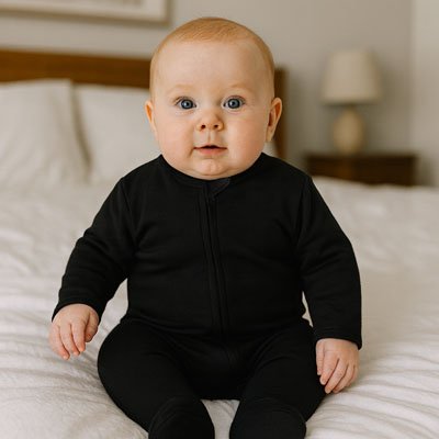 Pyjama bebe​ en coton noir