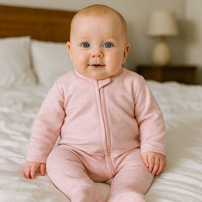 Pyjama bebe​ en coton rose