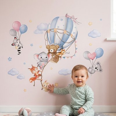 stickers mural chambre garcon ambiance enfantine