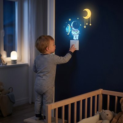 Stickers muraux chambre eclairage nocturne doux