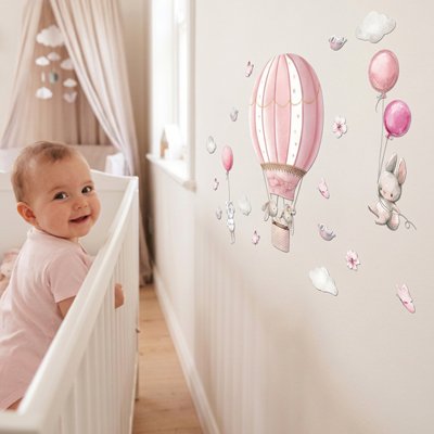 Stickers muraux chambre lapin mignon
