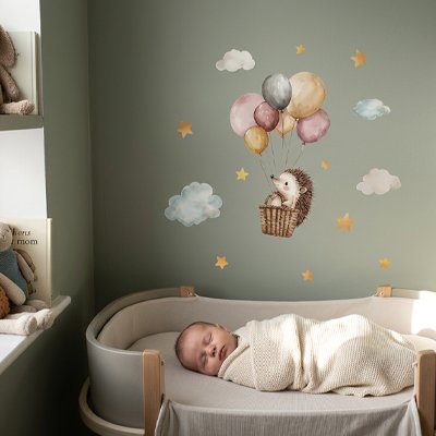 Stickers muraux décoratifs en forme de hérisson