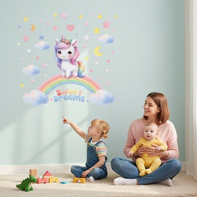 Stickers muraux enfant ambiance féerique apaisante
