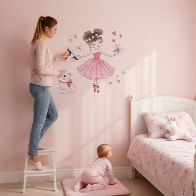 Stickers muraux enfant application facile 