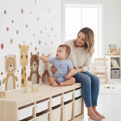 Stickers muraux enfant application repositionnable