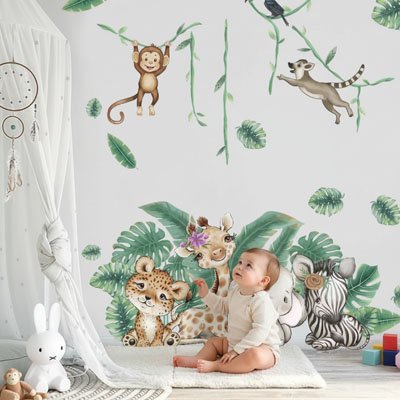 Stickers muraux enfant Forêt décoratifs 