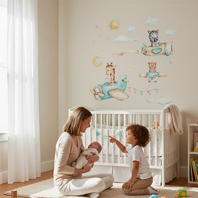 Stickers muraux enfant installation simple 