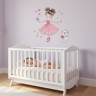 Stickers muraux enfant pour chambres de petites filles