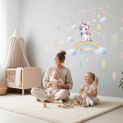 Stickers muraux enfant retrait propre 